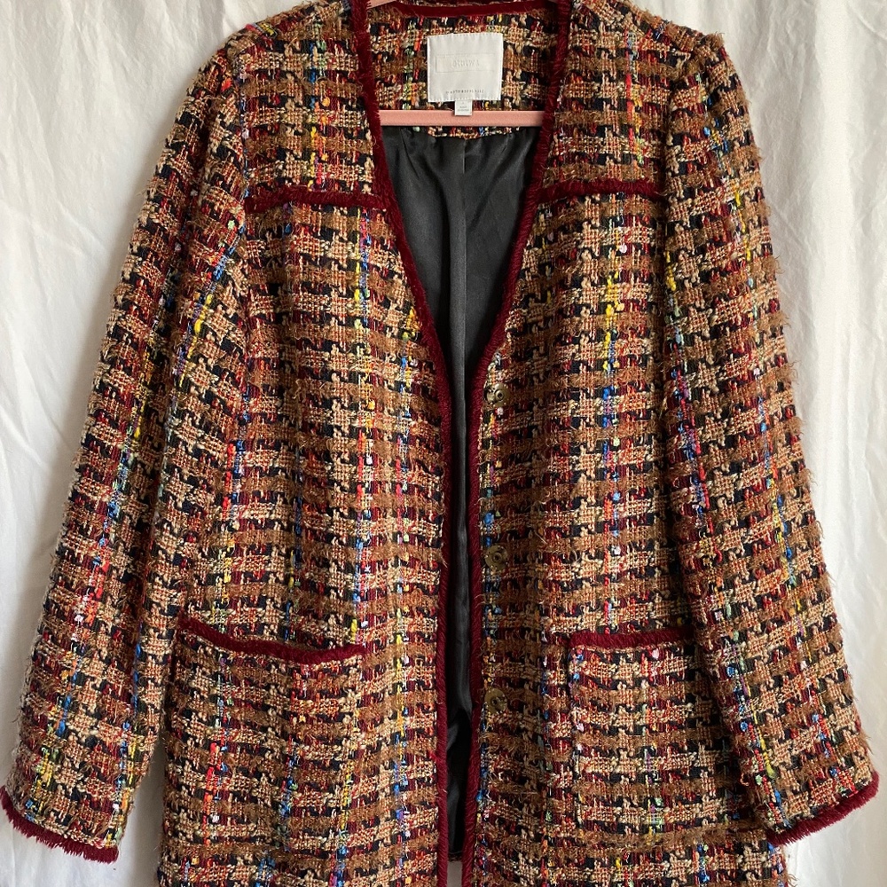 Anthropologie tweed autumn jacket